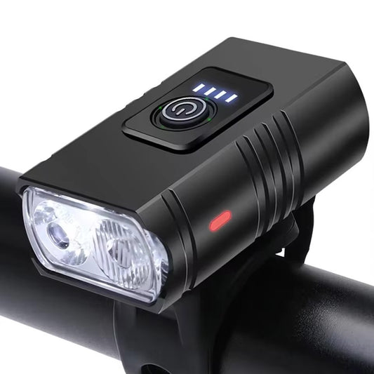 Lumière LED avant de vélo USB pour vélo et VTT, 6 modes d'éclairage