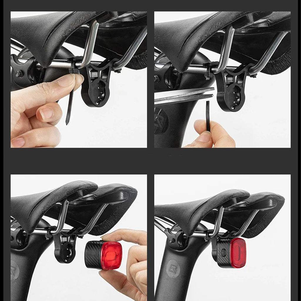 Feu arrière de vélo LED intelligent frein d'arrêt automatique IPX6 étanche - ChargeType-C