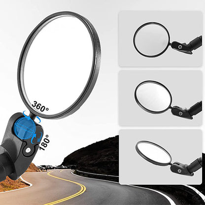Rétroviseur de vélo et VTT universel sur guidon, rotation réglable, grand Angle